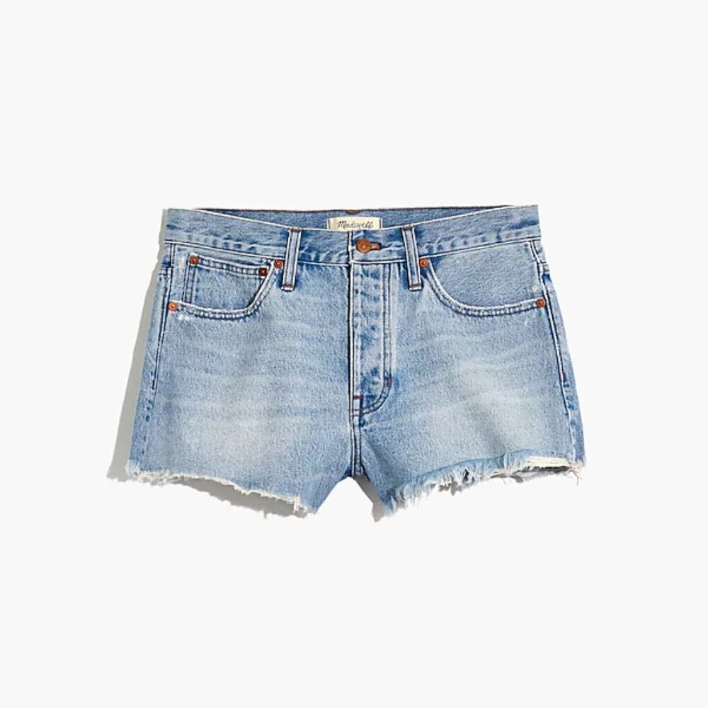 MADEWELL Relaxed Denim Shorts in Cedarcroft Wash Size 28